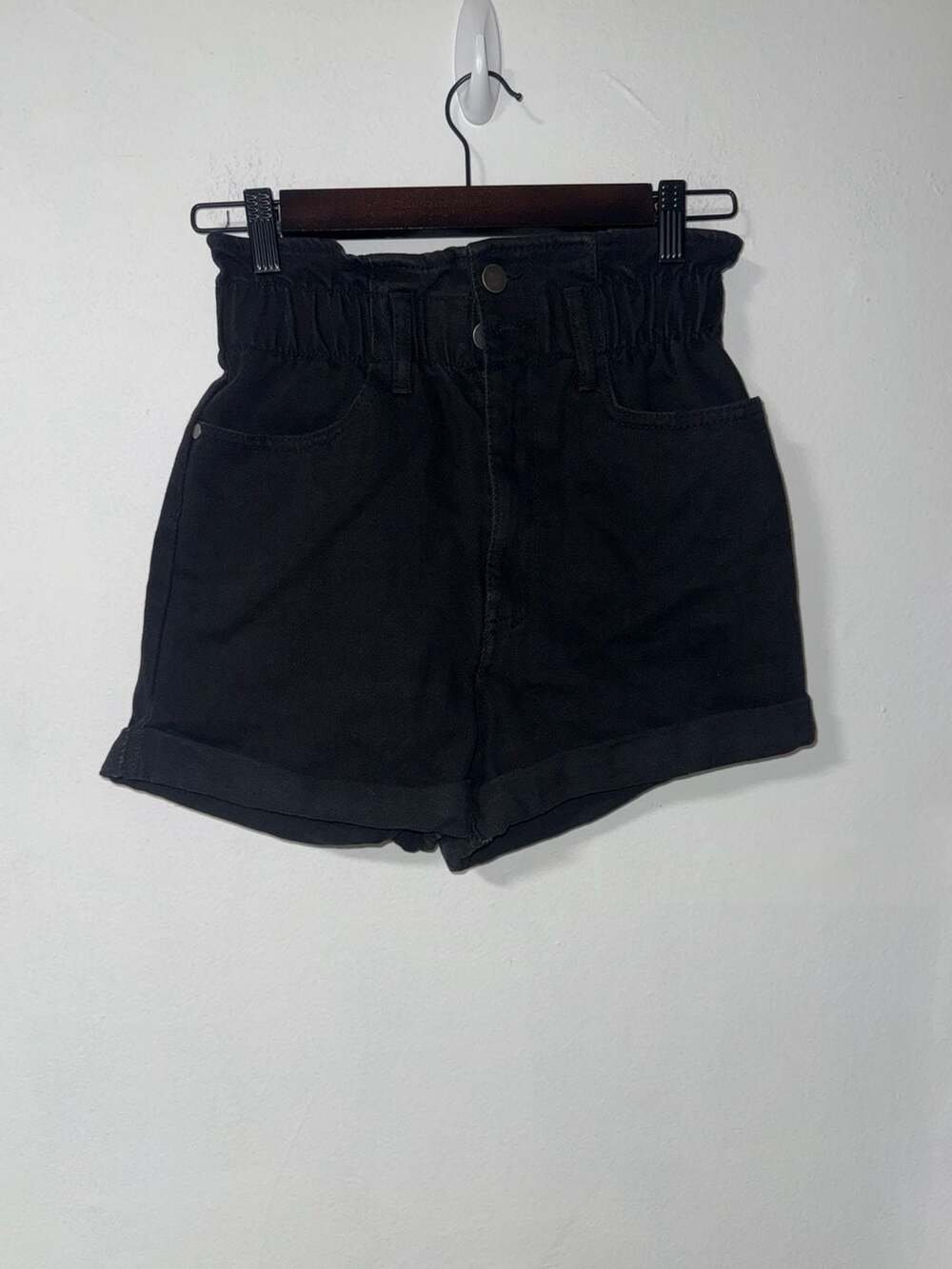 Tinsel Town Denim Shorts Size 5 Black Paperbag